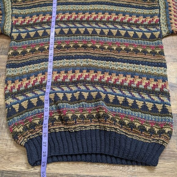 Vintage fisherman's knit cotton sweater  grandpa sweater - Picture 5 of 10